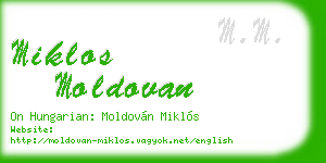 miklos moldovan business card