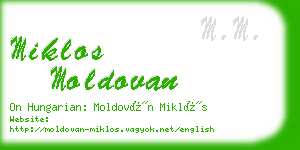 miklos moldovan business card